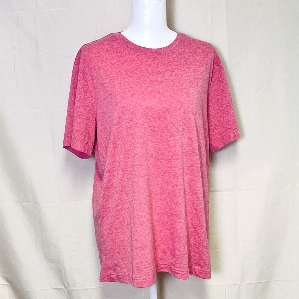 Tek Gear M Womens Essential Gear Pink Heather Short Sleeve Athletic Tee Shirt